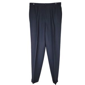Caliborne Pleated Front Cuffed Hem Linen Blend Dress Pants Blue Size 36/32‎
